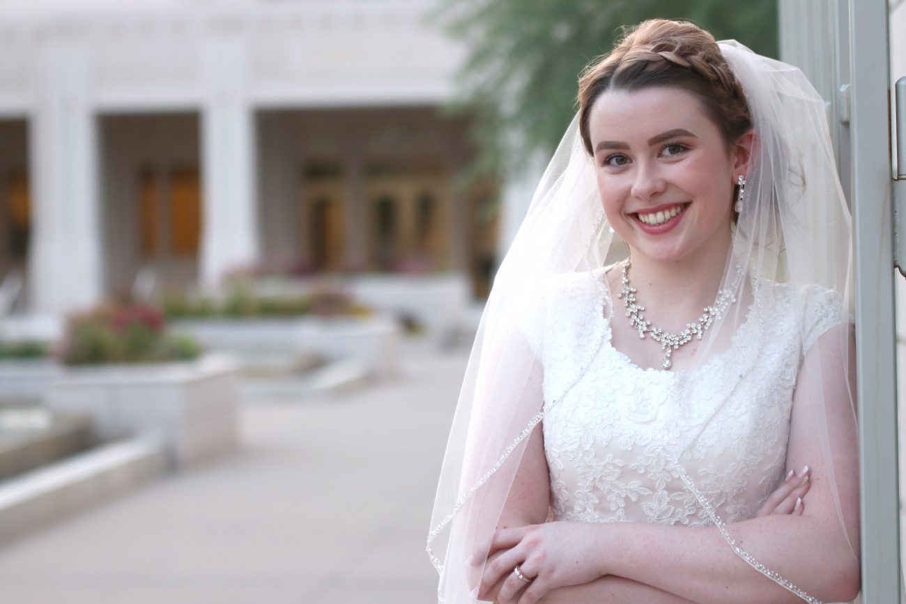 Bride at a Phoenix Temple Wedding