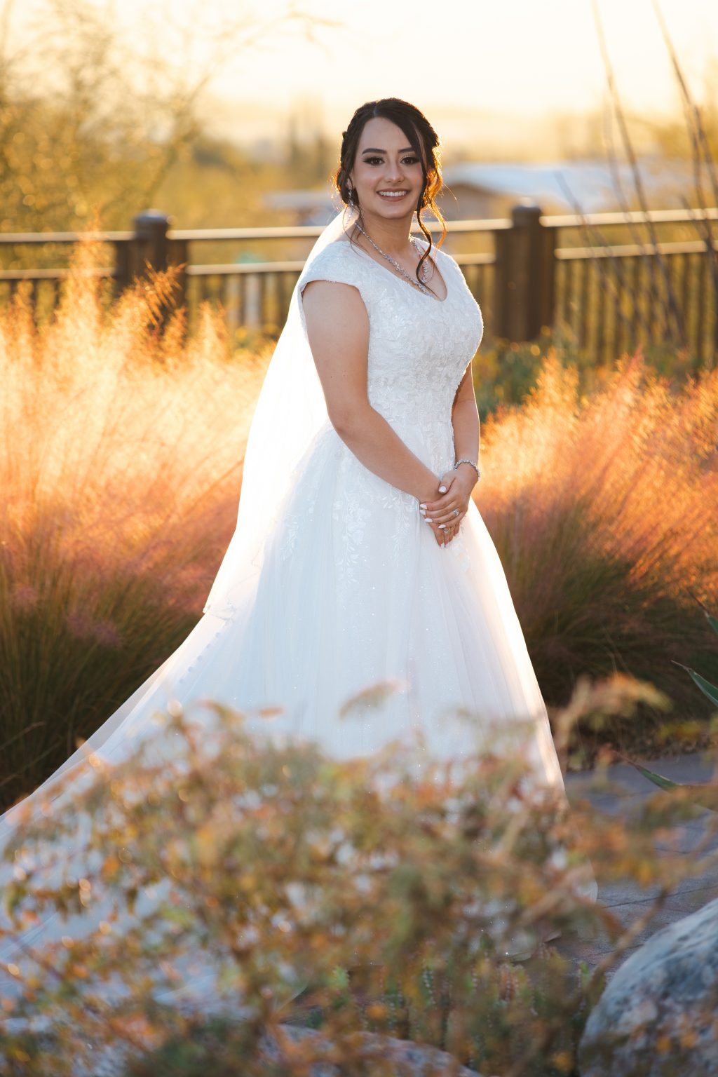 Bride at Tucson Temple. Bride at Tucson Temple.